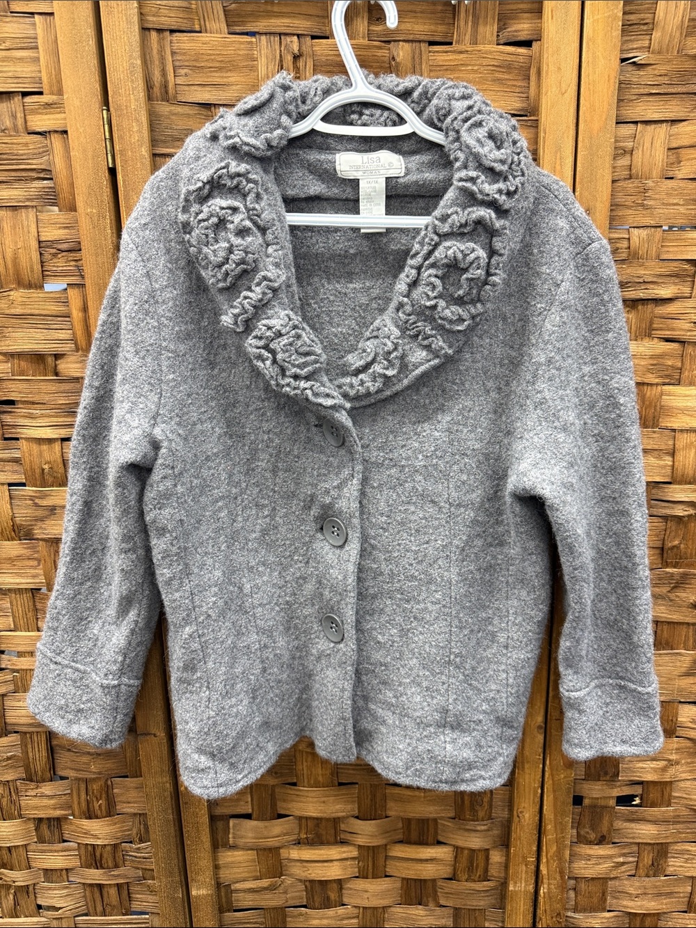 Lisa International Women Gray Jacket Label